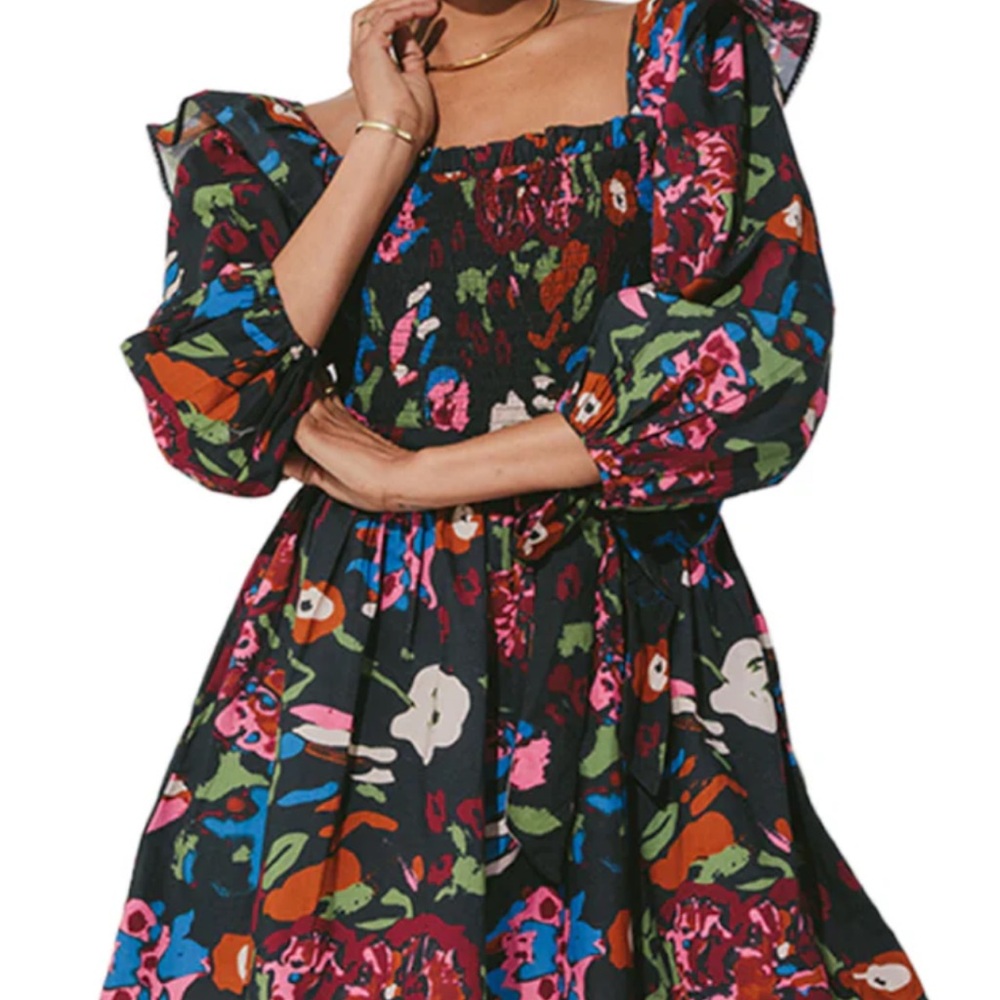 Cleobella Multicolor Floral Long Sleeve Dress
